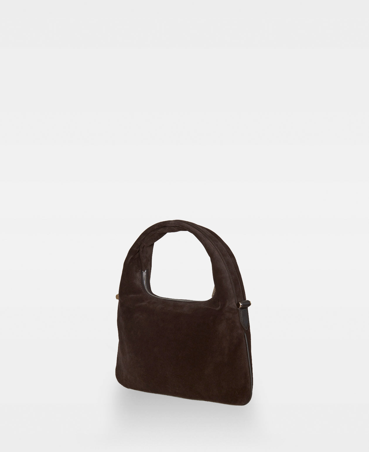 TRACY small shoulder bag - Suede Dark Brown