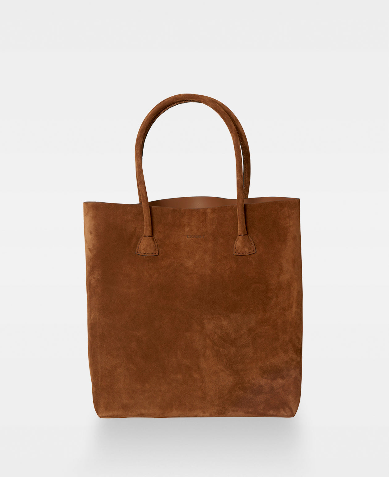 ELSA plain tote - Suede Cognac