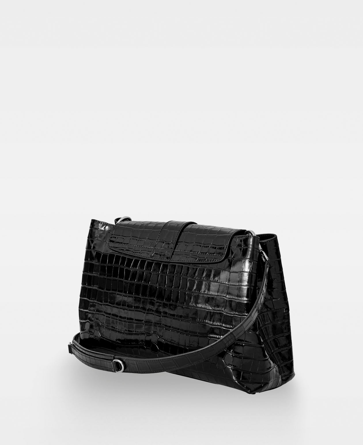 CATHRINE working shoulder bag - Black Croco
