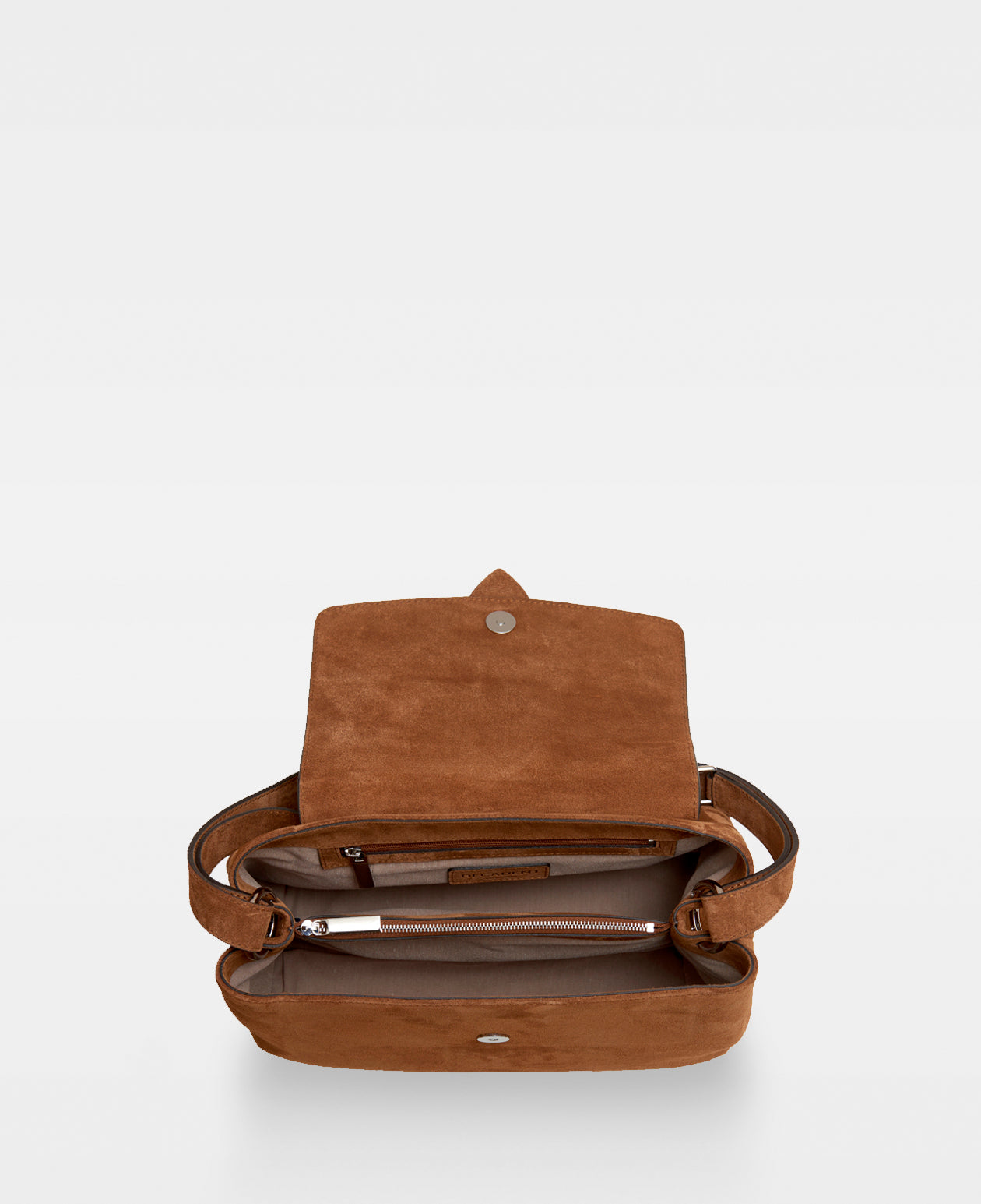 CATHY shoulder bag - Suede Cognac