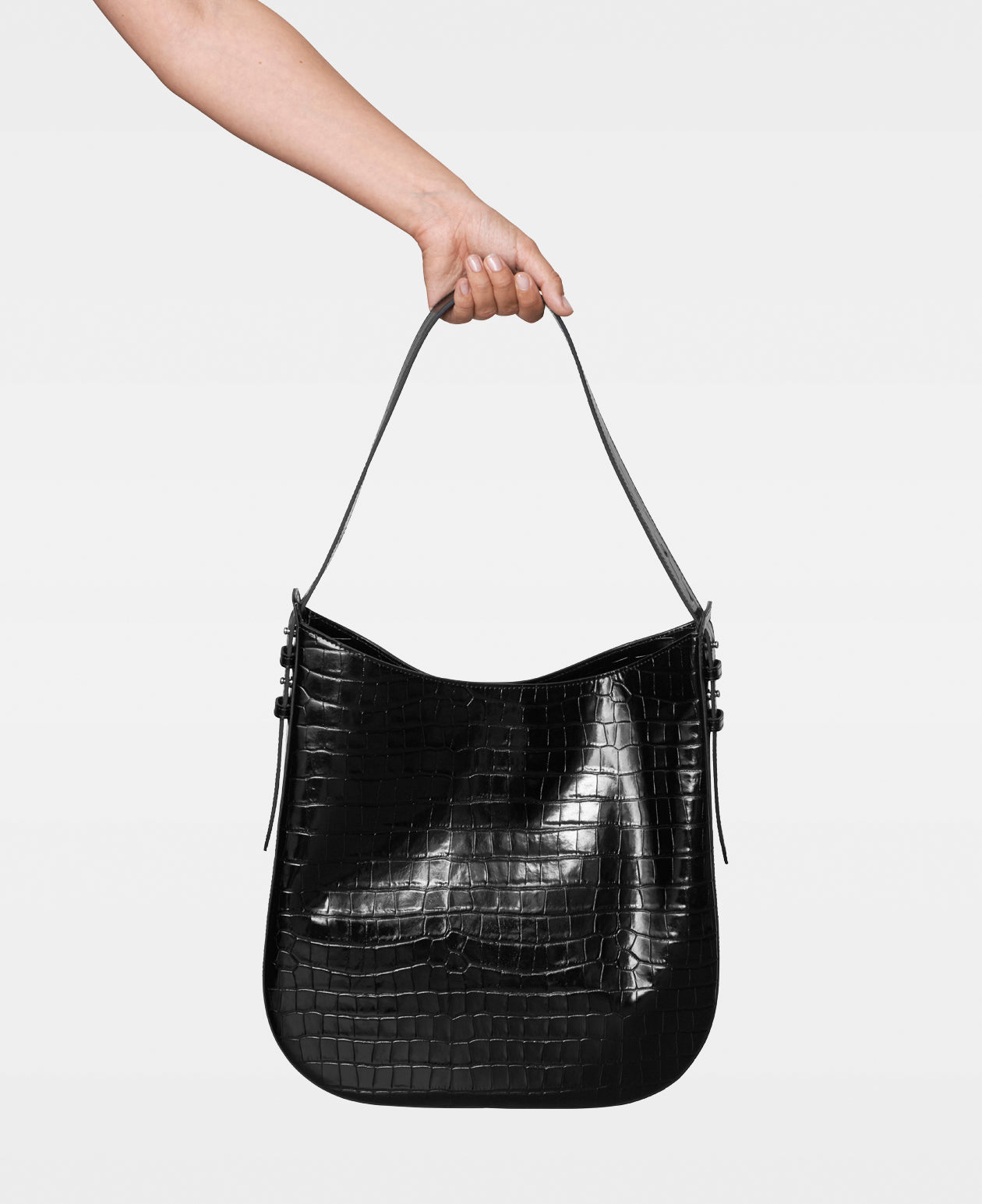 DECADENT COPENHAGEN FARRAH hobo bag Crossbody Bags Croco Black