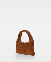 TRACY small shoulder bag - Suede Cognac