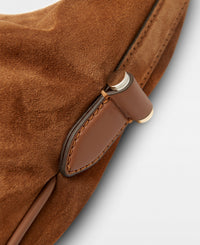 TRACY small shoulder bag - Suede Cognac