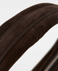 TRACY small shoulder bag - Suede Dark Brown