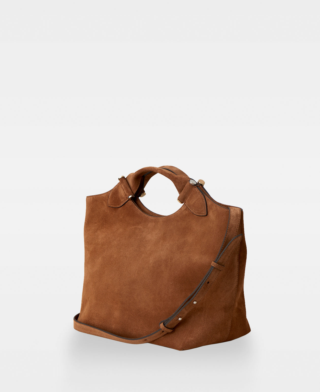 TEDDY tote - Suede Cognac