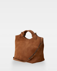 TEDDY tote - Suede Cognac