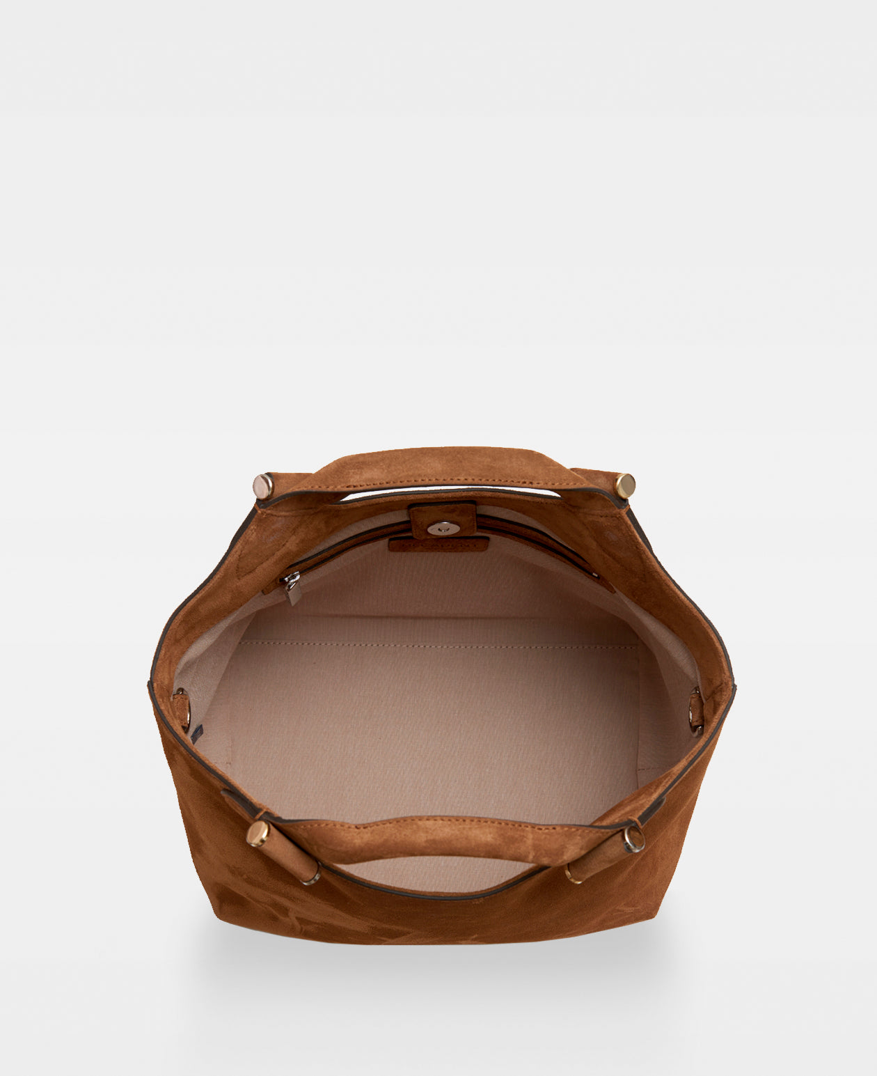 TEDDY tote - Suede Cognac