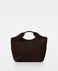 TEDDY tote - Suede Dark Brown