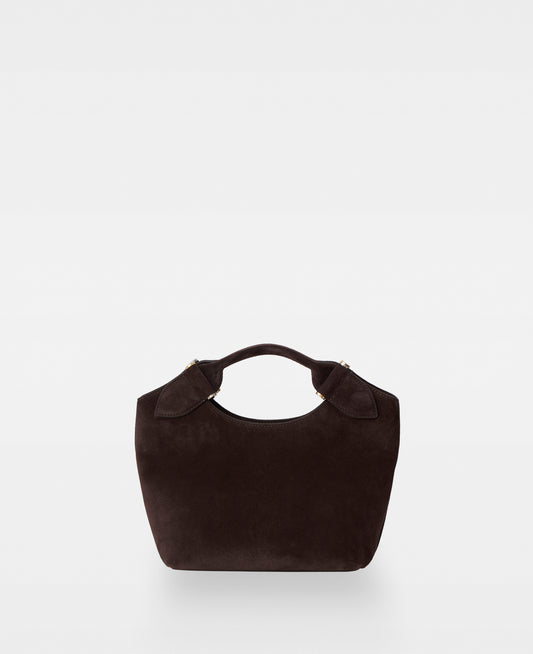 MINNA small tote - Suede Dark Brown