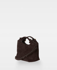 MINNA small tote - Suede Dark Brown