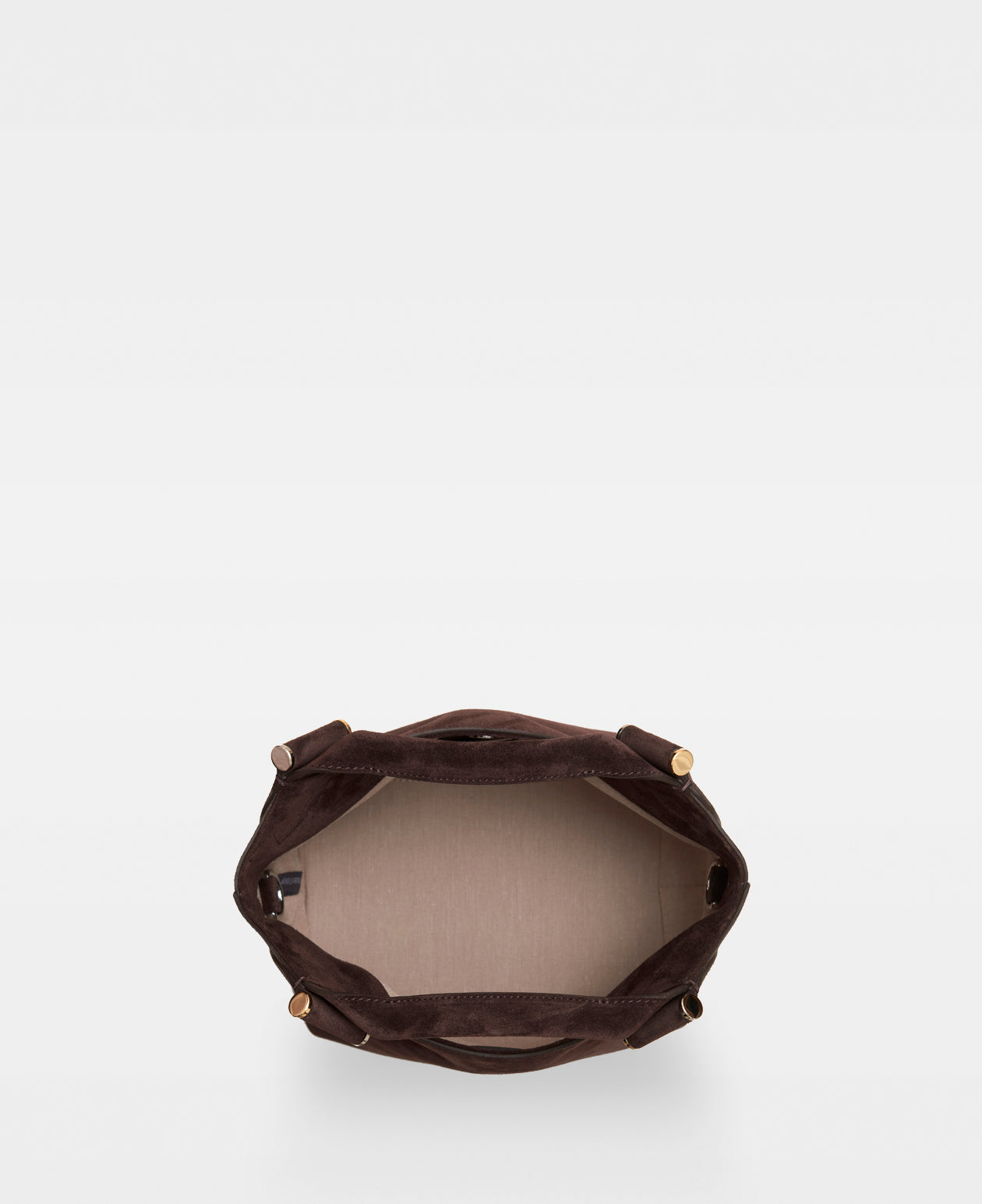 MINNA small tote - Suede Dark Brown