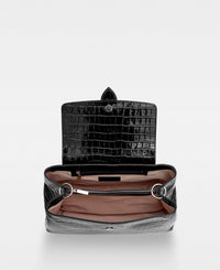 CATHRINE working shoulder bag - Black Croco