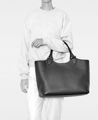 ELOUISE big tote - Suede Dark Brown