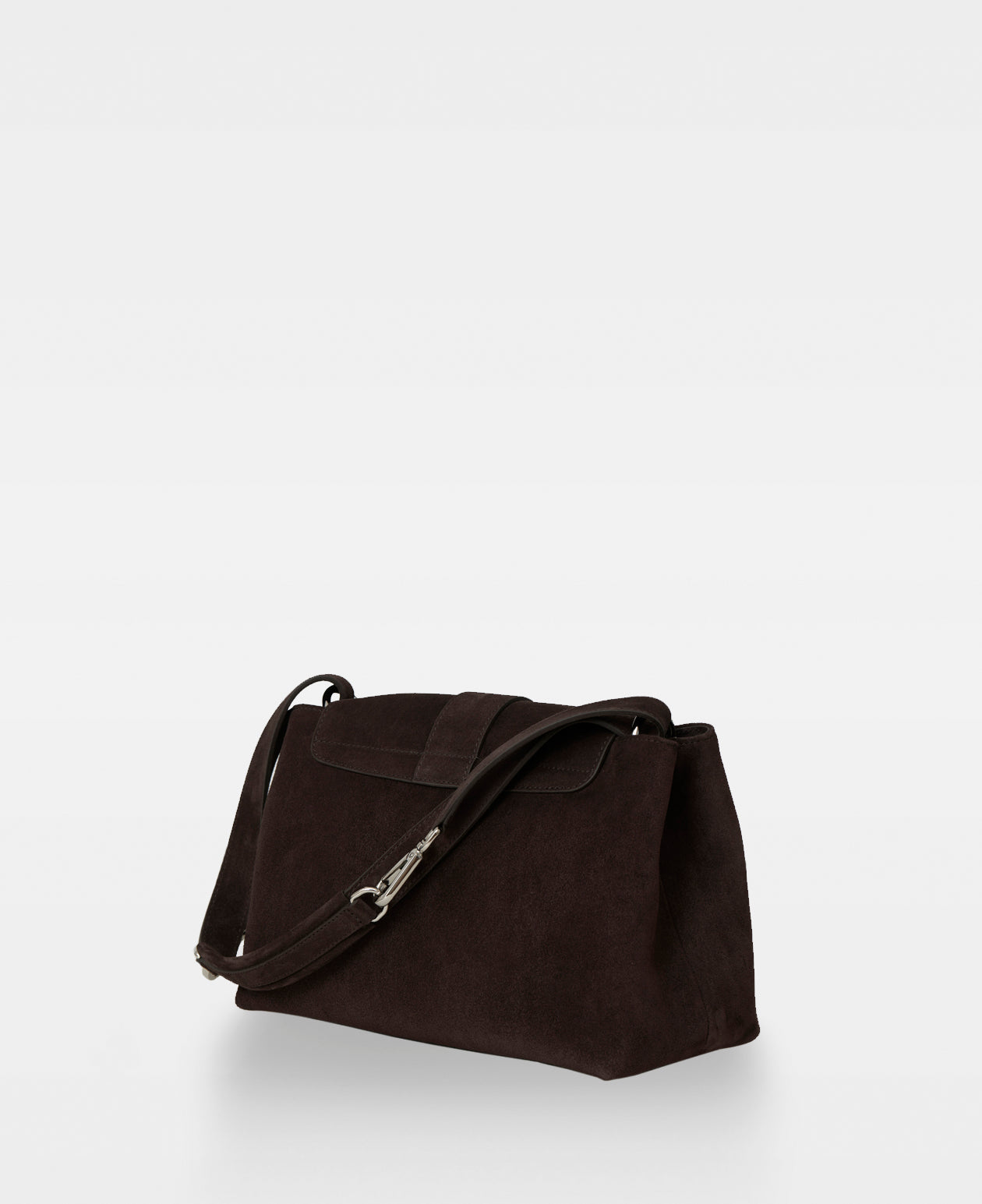 CATHY shoulder bag - Suede Dark Brown
