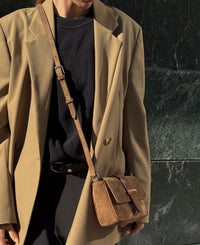 APRIL small crossbody bag - Suede Tan