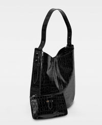 DECADENT COPENHAGEN FARRAH hobo bag Crossbody Bags Croco Black