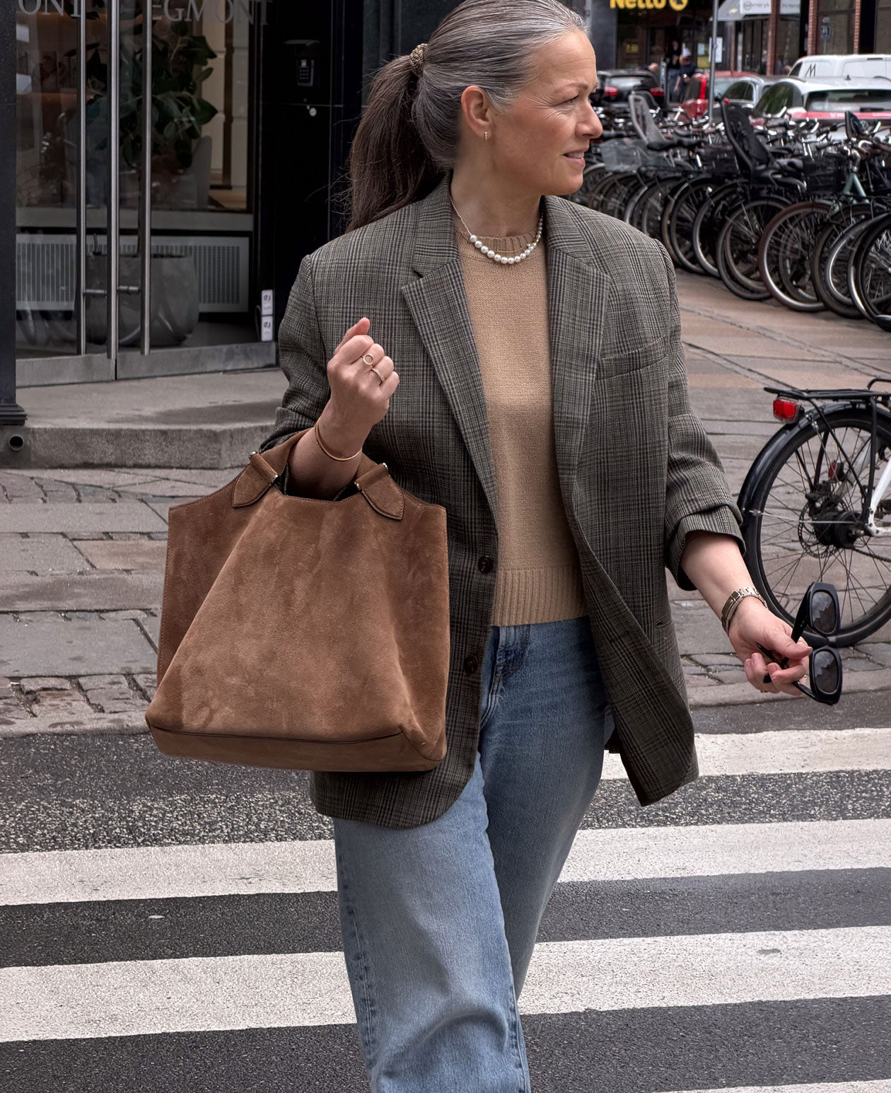 STELLA big tote - Suede Tan