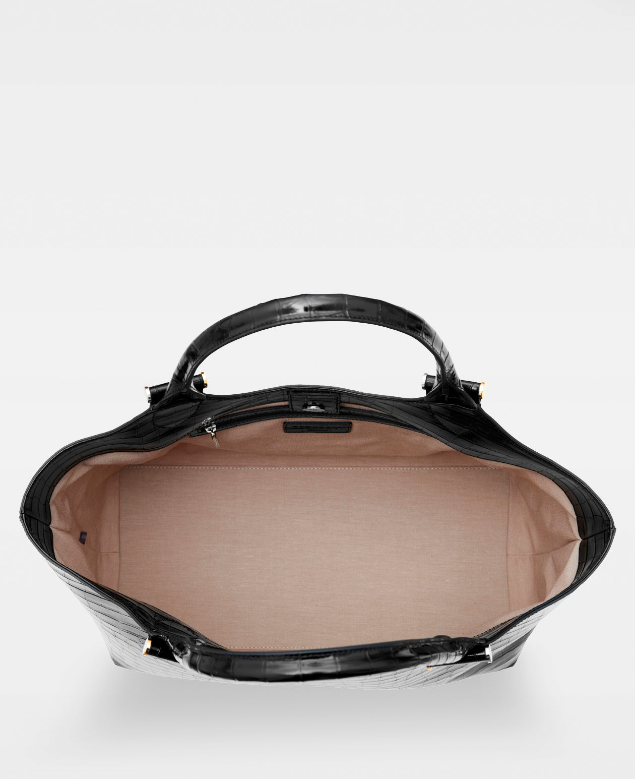 ELOUISE big tote - Croco Black