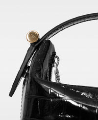 DECADENT COPENHAGEN CALLY box bag Top Handle Bags Croco Black