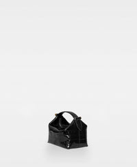 DECADENT COPENHAGEN CALLY box bag Top Handle Bags Croco Black