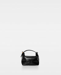 DECADENT COPENHAGEN CALLY box bag Top Handle Bags Croco Black