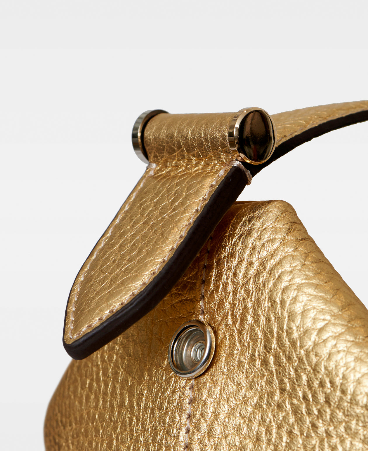 DECADENT COPENHAGEN CALLY box bag Top Handle Bags Gold Metallic