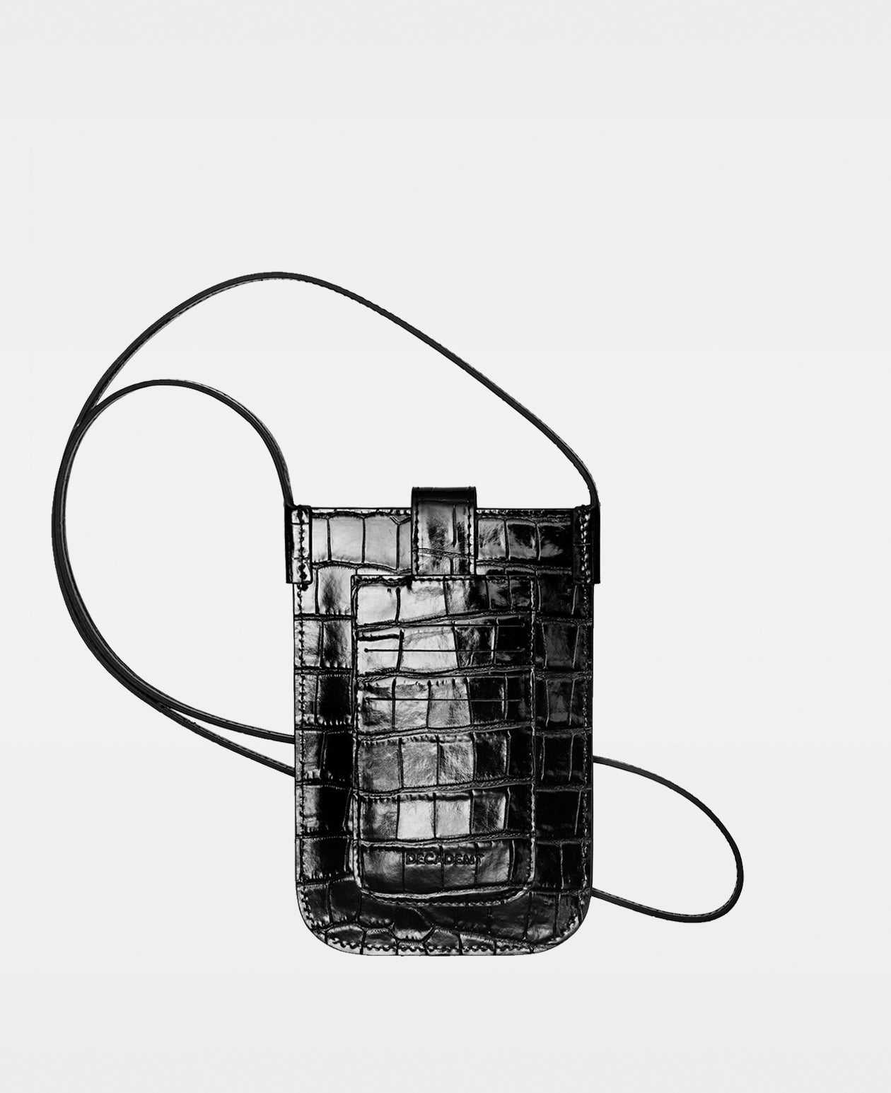 DECADENT COPENHAGEN FIONA mobile crossbody bag Crossbody Bags Croco Black