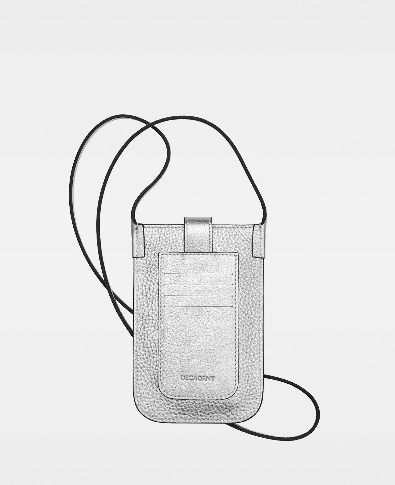 DECADENT COPENHAGEN FIONA mobile crossbody bag Crossbody Bags Silver Metallic