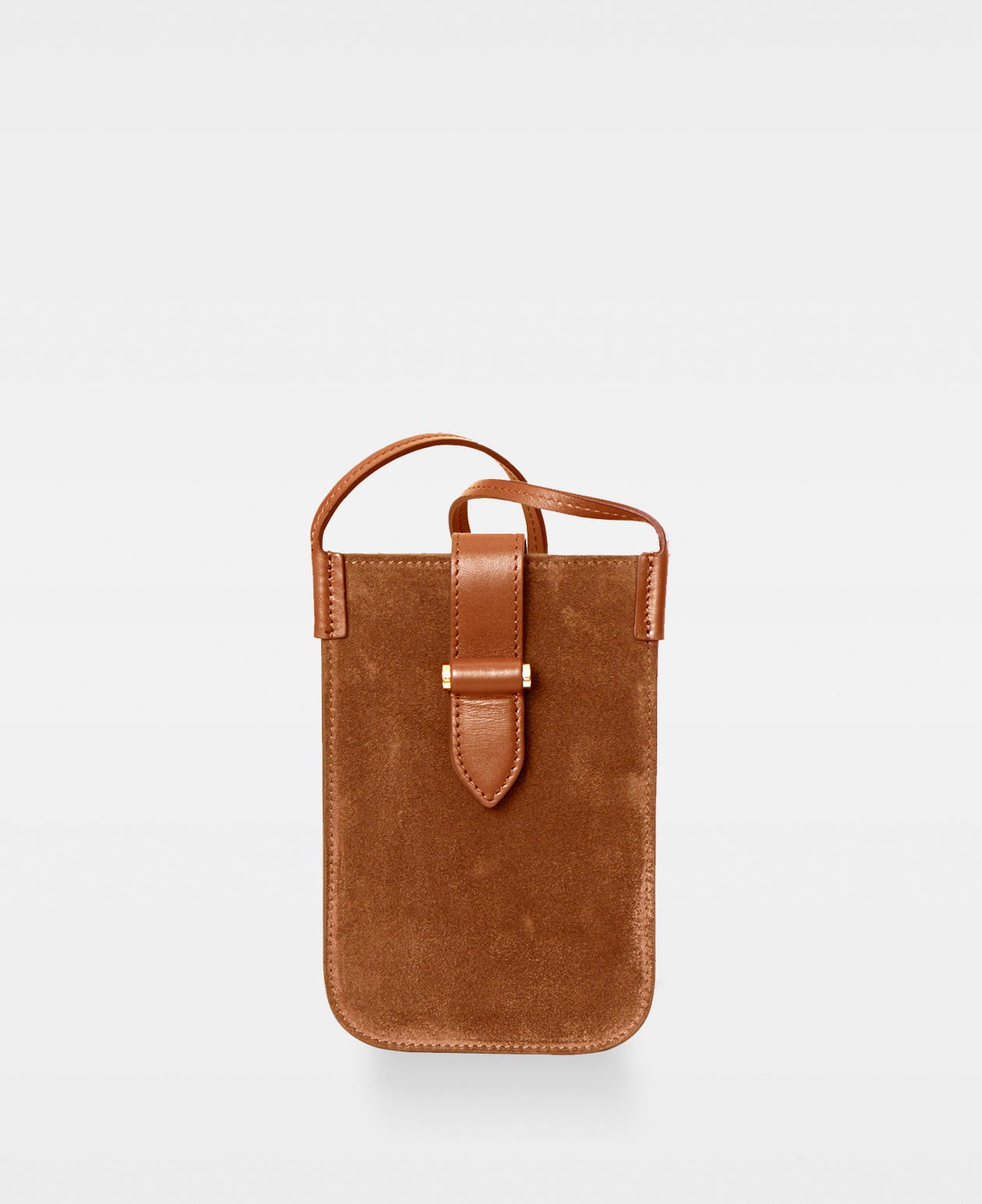 DECADENT COPENHAGEN FIONA mobile crossbody bag Crossbody Bags Suede Cognac