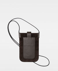 DECADENT COPENHAGEN FIONA mobile crossbody bag Crossbody Bags Suede Dark Brown