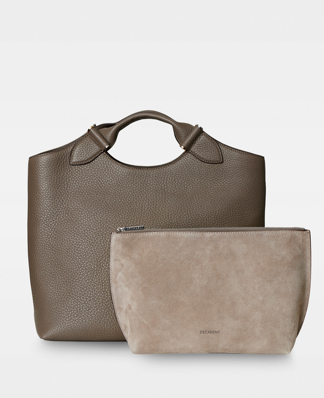DECADENT COPENHAGEN TRUDY medium makeup bag Makeup Bags Suede Clay