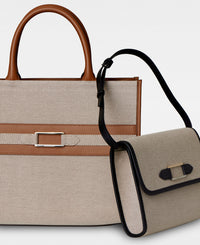 DECADENT COPENHAGEN WILLOW canvas tote Tote Bags Cognac 